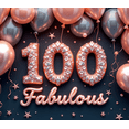 thumbnail image 4 of Elegant Design 100th Birthday Banner Colorful Gemstones Fabulous Celebration for Milestone Party Indoor Decoration Outdoor Event, 4 of 7