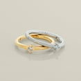 thumbnail image 2 of Anygolds 14K Real Solid Gold Diamond Hoop Earrings - Cartilage, Tragus, Conch, 2 of 6