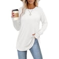 thumbnail image 2 of JPH Tunic Tops for Women Thumb Hole Long Sleeve Shirts Casual Loose Fit Blouses Tops, 2 of 4