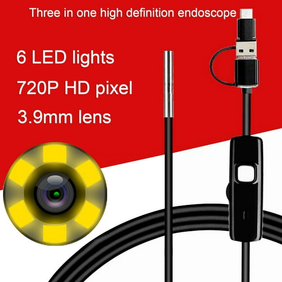 Joernso AN100 Inspection Camera High Clarity Detect Instruments 3-in-1 High Clarity 3.9mm Endoscope for Mobile Phone