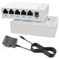 5 Port 1000Mbps Network Ethernet Switch with VLAN 5V Power Supply Home Splitter for Office US Plug