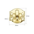 thumbnail image 2 of Uxcell Box Latch, Small Size Golden Decorative Hasp Cases Catch w Screws 2Pcs, 2 of 3