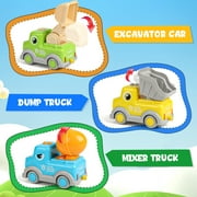 Flooyes Dinosaur Electric Train Track Set, Car Toys With Lights and Music Sound, Birthday Gift Toys For Kids Boys Girls 3 4 5 6 7 8