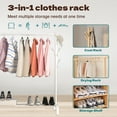 thumbnail image 5 of HioHa Garment Rack with Storage Shelf | Standing Clothes Hanging Rack for Bedroom, Closet & Laundry Room | Space-Saving Wardrobe Organizer with Bottom Shelf, 5 of 8