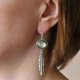 thumbnail image 3 of Xiao Hua Pendientes colgantes de estilo retro, nuevos y únicos, para mujer, estilo étnico bohemio, vintage (plateados)., 3 of 3