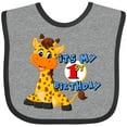 thumbnail image 3 of Inktastic 1st Birthday Giraffe Boys or Girls Baby Bib, 3 of 4