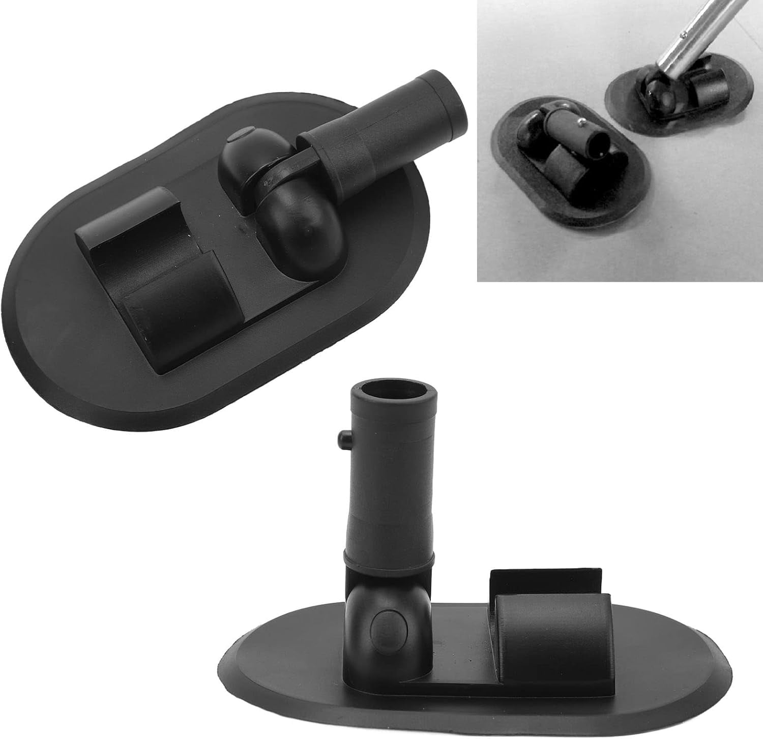 VGEBY Boat Accessories, 2PCS Inflatable Boat Tent Base 180 Degree Rotatable Kayak Sun Shade Deck Mount Base for Rowing Boat Speedboat Kayak Shade