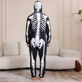 thumbnail image 5 of GYRATEDREAM Family Matching Halloween Onesie Pajamas, Funny Vacation Skeleton Print One Piece Pjs, Hooded Zipper Holiday Jammies Sleepwear Nightwear Loungewear for 1Y-2XL, 5 of 8