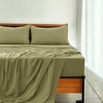 thumbnail image 4 of Lux Decor Collection King Size Sheet Set - 4 Pc King Bed Sheets Set - High GSM Brushed Microfiber Sheets - Up to 16 Inches Deep Pocket Bedding Sheets & Pillowcases, Green, 4 of 8