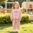thumbnail image 2 of Mnyotv Baby Girl Fall Spring Clothes Cartoon Print Tops Casual Sweatpants 2Pcs Set Toddler Girls Outfits Size 3-4 Years, 2 of 7