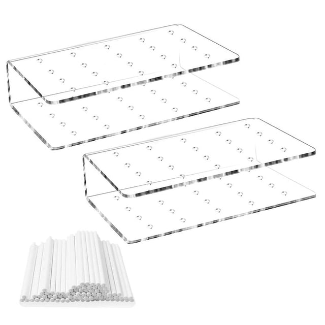 Soporte de 2 Piezas para Cake , con 100 Tallos para Cake , 20 Agujeros, Soporte para Piruletas, Soporte para Piruletas para Dulces, DecoracióN, CumpleañOs