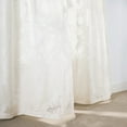 thumbnail image 4 of NICETOWN Lace Sheer Curtain for Livingroom 2 Panels Rod Pocket Butterflies Among Flowers Semi-Sheer Farmhouse Window Treatment Drapes, 52"x96", Linen, 4 of 7