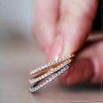thumbnail image 4 of 14K Gold Plated Solid 925 Sterling Silver CZ Simulated Diamond Stackable Ring Eternity Bands for Women, 4 of 4
