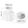 thumbnail image 2 of Uxcell ID Reducer Pipe Fitting Straight Adapter Connector, White 50mm to 25mm 2, 2 of 6