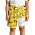 thumbnail image 4 of Ruiwill Youth Boys Swimming Trunks Size 13-14 Years Soccer Print Breathable Elastic Waist Swim Shorts Summer Beach Pool Boys Swimwear Yellow, 4 of 4