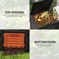 thumbnail image 3 of Outsunny Garden Compost Bin 80 Gallon Outdoor Large Capacity Composter Fast Create Fertile Soil Aerating Box, Easy Assembly, Orange, 3 of 9
