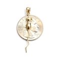 thumbnail image 4 of 14k yellow Gold long tail mouse rat Pendant animal charm gift fine jewelry 1.5g, 4 of 12