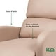 thumbnail image 4 of Sillon Reclinable Reposet Sofa Individual Tela Moderno Sala beige, 4 of 8