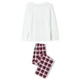thumbnail image 6 of Fiomva Matching Family Pajamas Sets Christmas PJ's Letter Print Top and Plaid Pants Jammies Sleepwear, 6 of 10