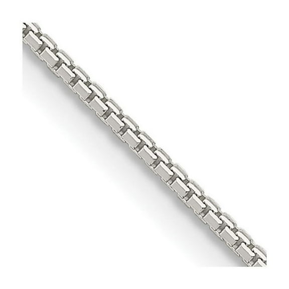 925 Sterling Silver Octagon Spring Ring 1.5mm 8 Sided Sparkle Cut Box Chain Necklace 16 Inch - Chain Necklace for Women