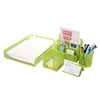 Desk Organizer Proffesional Office Set Office Supplies Accessories  5pcs Green Paper Tray Pencil Holder Mail Sorter Business Card Holder Memo Holder