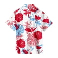 thumbnail image 6 of QHRMKOG Mens Shirt Loose Fit Tropical Print Short Sleeve Hawaiian Shirts Breathable Holiday Button Down Beach Shirt Summer Fashion Shirts Pink L, 6 of 6