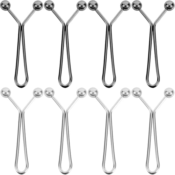 8pcs Pants Waist Tightener Clip Pins, Invisible Detachable Waist Cincher Clip, No Sew Reusable Adjustable Buttons Brooch Pins for Clothes Jeans Pants Skirts Scarf Shawl