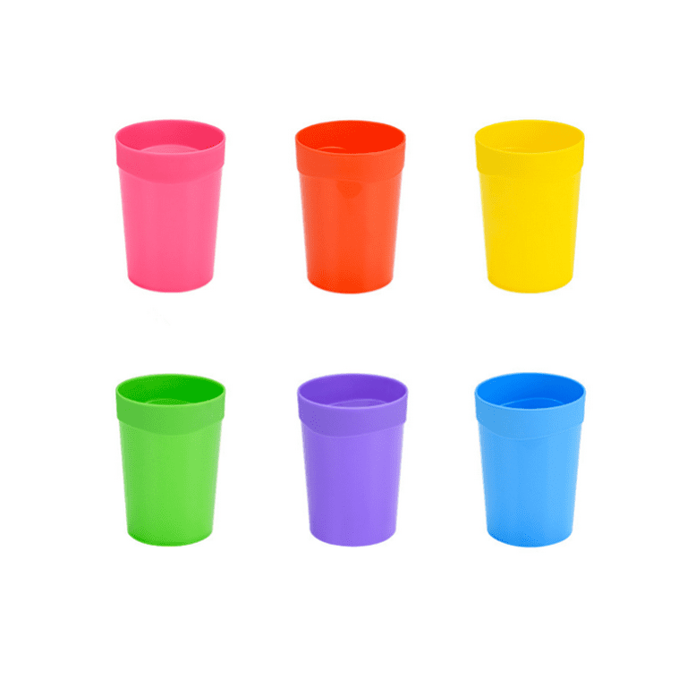 Topboutique 12Pcs Reusable Plastic Cups 400ml Small Plastic Drinking Cups  Tumblers Set for Children Kids, Kitchen, Outdoor Parties, Picnics, BBQ’s