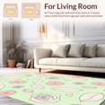 thumbnail image 2 of ODIKA 4'x6' Machine Washable Non-Slip Area Rug, Romantic Rose Petals High Traffic Rug, Green, 360526, 2 of 7