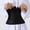 A2 Black, variant on iHPH7 Women's Floral Jacquard Underbust Corset Waist Cincher Hook and Eye Shapewear Bodice Black L