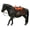 Black, variant on 1/12 Pack Horse Model Figure Bathorse with Harness For Dollhouses Collector And Educational Environment Displaying