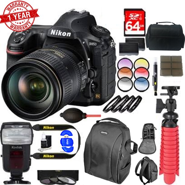 Nikon D850 45.7MP Digital SLR Camera with 24-120mm VR Lens Dual Battery ...