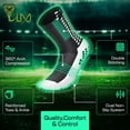 thumbnail image 3 of LUX Grip Socks Black Calf Length Small Anti Slip Football Athletic Performance Sports Socks, 3 of 7