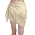 thumbnail image 5 of Zufioo Damask Beige Tan Brown Print Women's Beach Short Wrap Skirt, Short Quick-drying Wrap Skirt, Swimsuit Cover-up Sun Protection Cape, Suitable for Beach, Pool-One Size, 5 of 7