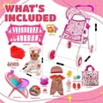 thumbnail image 2 of Set de juego Baby Doll UFLJPKS de 12 pulgadas con silla de paseo para cuna, 2 of 7
