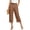 Camel #10, variant on Capri Pants for Women Casual Linen Boho Wide Leg Cropped Pants with Pockets Baggy High Waisted Trousers Camel XXL