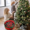 thumbnail image 5 of chaungfeng Christmas Wreath Storage Bag 24 Inches - Wreath Storage Box with Handle - Durables Material Festive Wreath Storage Rack(Bow Print), 5 of 6