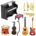 thumbnail image 3 of Miniature Musical Instrument Set Mini Musical Instrument Model Doll Decoration Accessories, 3 of 5