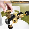 thumbnail image 4 of MesaSe Propane Y-Splitter Adapter - Bi-Directional Propane Gas Splitter with Pressure Gauge and Shut-Off Valve for Camping Stoves  Barbecues  RV Campers and More, 4 of 6