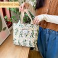 thumbnail image 3 of Bolso de mano Kovewon pequeño de lona bordada con forma de margarita para mujer, 3 of 7