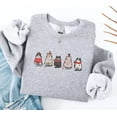 thumbnail image 2 of Embroidered Meowy Christmas Sweatshirt, Christmas Cat Shirt, Christmas Cat Shirt, Cat Mommy Shirt, Cat Lover Gift For Christmas, 2 of 5