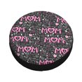 thumbnail image 3 of Gaeub Lovely Mom Ever 14-17in Tire Cover, Spare Tire Cover, for Camper Caravan, Trailer, Car, Truck, SUV, Jeep - 17 inch, 3 of 9