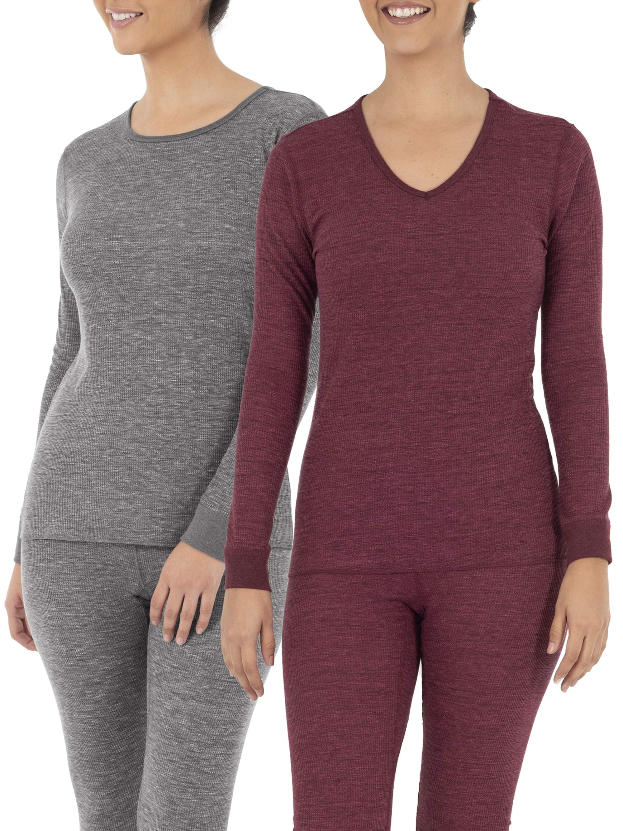 Fruit of the Loom Womens Thermal Waffle Top 
