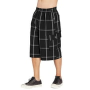Shaka Wear Men's Relaxed Fit Plaid Cargo Shorts S~5XL