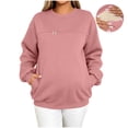 thumbnail image 3 of RongHuan Maternity Sweatshirt Women Crew Neck Sweaters Fal Oversized Maternity Sweater, Long Sleeve Casual Sweatshirts Soft Comfy Pullover Tops, 3 of 9