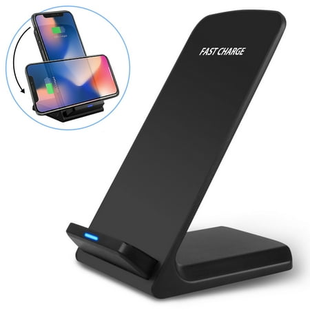 Wireless Charger, EEEKit Qi Wireless Fast Charger Charging Pad Cell Phone Dock Stand Holder for  iPhone XS Max XR X 8 Plus, Samsung Galaxy S10E S10 S9 S9+ Note