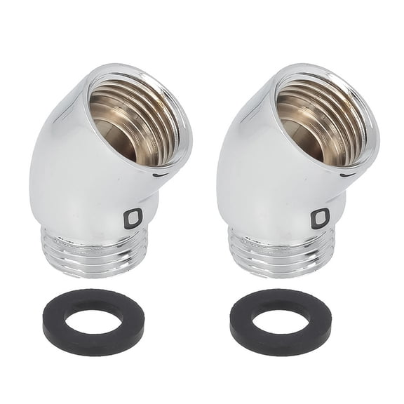 Shower Head Angles Adapter with Sealing Rings 145 Degree Shower Hose Elbow Connector Simple Installation for Bathroom