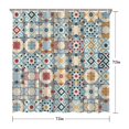 thumbnail image 5 of Multicolor Ethnic Geometric Patchwork Pattern Shower Curtain 72"x72" ,Bathroom Decorative Shower Curtains Set with 12 Hooks,Modern Waterproof Washable Shower Curtain, 5 of 6