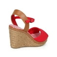 thumbnail image 4 of Refresh CG87 Women Canvas Fabric Peep Toe Ankle Strap Espadrille Wedge, 4 of 5