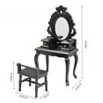 thumbnail image 2 of 2pcs Miniature Furniture and Accessories 1:12 Scale Miniature House Dresser Table And Stool Kit, 2 of 6